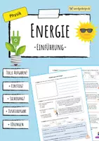 Vorschau - Arbeitsblätter - ENERGIE - Energieformen - Einführung - Deckblatt