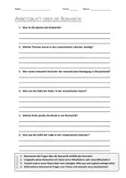 Vorschau - Arbeitsblätter - Lernposter + AB mit Fragen zum Thema "Romantik" + Lösungsblatt + Mindmap + Infografik - Seite 1