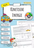 Vorschau - Arbeitsblätter - KINETISCHE ENERGIE - Bewegungsenergie (Arbeitsblatt) - Deckblatt
