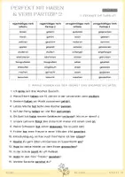 Vorschau - Arbeitsblätter - Perfekt mit haben & Verb Partizip P2 (un)regelmäßig Übung - Seite 2