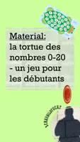 Vorschau - Spiele - jeu: La tortue des nombres 0-20 Zahlenschildkröte - Deckblatt