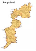 Vorschau - Poster - Karte Administrative Gliederung Bundesland Burgenland - Seite 1