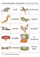 Aperçu - Jeux - les animaux domestiques jeu de mémoire français - Page 2