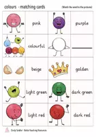 Vista previa - Juegos / Gamificación - colours British English matching cards game juego inglés - página 2