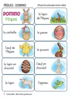 Vista previa - Juegos / Gamificación - PÂQUES jeu de domino francés (Pascua) - página 1