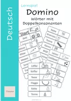 Vorschau - Stationenlernen - Domino - Wörter mit Doppelkonsonanten - Deckblatt