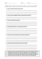 Vorschau - Arbeitsblätter - Lernposter + AB mit Fragen zum Thema "Russische Revolution von 1917" + Lösungsblatt + Mindmap + Infografiken - Seite 1