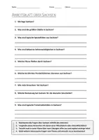 Vorschau - Arbeitsblätter - AB mit Fragen zum Thema "Sachsen" + Lösungsblatt + Infografik - Deckblatt