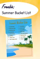 Vorschau - Bildkarten - Freebie - Summer Bucket List - Deckblatt
