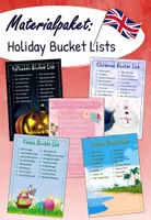 Vorschau - Arbeitsblätter - Freebie Bundle: Holiday Bucket Lists - Deckblatt