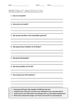 Vorschau - Arbeitsblätter - AB mit Fragen zum Thema "Satelliten" + Lösungsblatt + Infografik - Deckblatt