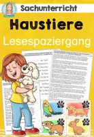 Vorschau - Arbeitsblätter - Haustiere | Lesen - Deckblatt
