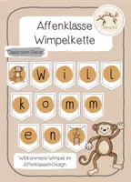 Vorschau - Poster - Willkommen Wimpelkette Affenklasse - Deckblatt