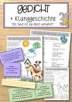 Vorschau - Anderer Materialtyp - Gedicht und Klanggeschichte: "Die Welt steht Kopf" - Deckblatt