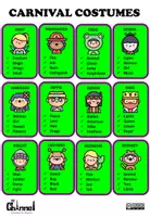 Vista previa - Juegos / Gamificación - CARNIVAL COSTUMES - Don't say the words! Game - Colour - página 2