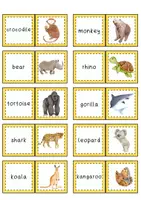 Vorschau - Spiele - Wild Animals Domino (30 Karten) | Vocabulary Games - Seite 2