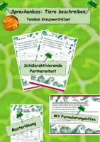 Vorschau - Arbeitsblätter - Partnerarbeit - Tandem - Tiere beschreiben - Seite 1