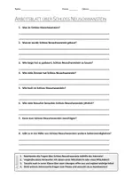 Vorschau - Arbeitsblätter - AB mit Fragen zum Thema "Schloss Neuschwanstein" + Lösungsblatt + Infografik - Deckblatt