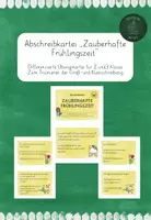 Vorschau - Aufgabenkarten - Abschreibkartei Frühling - Deckblatt