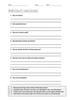 Vorschau - Arbeitsblätter - AB mit Fragen zum Thema "Schnee" + Lösungsblatt + Infografik - Deckblatt
