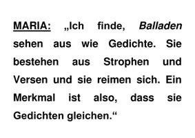 Vorschau - Arbeitsblätter - Merkmale von Balladen (Einstieg und Arbeitsblatt mit Tippkarte) - Seite 1