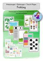 Vorschau - Fördermaterial/Inklusion - Frühling Klettmappe Teacch Arbeitsmappe - Deckblatt