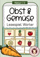 Vorschau - Unterrichtsreihen - OBST & GEMÜSE Lesespiel Worte lesen - Deckblatt