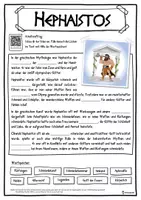 Vorschau - Unterrichtsreihen - Hephaistos - Griechische Götter - Lückentext mit Wortspeicher - Deckblatt