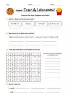 Vorschau - Arbeitsblätter - DaZ: Lebensmittel / Essen - Rätsel Nr. 3 - Deckblatt