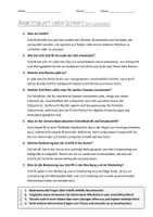 Vorschau - Arbeitsblätter - AB mit Fragen zum Thema "Schrift" + Lösungsblatt - Seite 2
