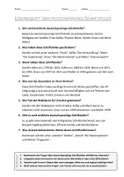 Vorschau - Arbeitsblätter - AB mit Fragen zum Thema "deutschsprachige Schriftsteller" + Lösungsblatt - Seite 1