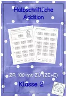 Vorschau - Arbeitsblätter - Halbschriftliche Addition ZR 100 mit ZÜ ZE+E - Deckblatt
