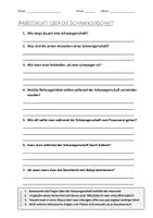 Vorschau - Arbeitsblätter - AB mit Fragen zum Thema "Schwangerschaft" + Lösungsblatt + Mindmap + Infografik - Deckblatt
