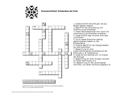 Vorschau - Interaktives Material - Kreuzworträtsel: Schalenbau der Erde (mit Lösung) - Deckblatt