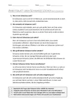 Vorschau - Arbeitsblätter - AB mit Fragen zum Thema "Schwarze Löcher" + Lösungsblatt + Mindmap + Infografik - Seite 3