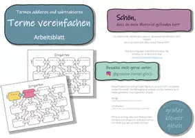 Vorschau - Spiele - Terme vereinfachen (addieren und subtrahieren) – Arbeitsblatt „Irrgarten“ - Seite 2