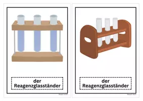 Vorschau - Mal- und Bastelvorlagen - Bildkarten Tafelmaterial Laborgeräte farbig mit Vorlagenlink - Seite 2
