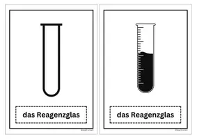 Vorschau - Präsentationen/Tafelbilder - Tafelmaterial Bildkarten Laborgeräte schwarz/weiß + Vorlagenlink Bio NaWi - Seite 3