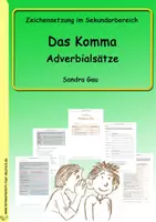 Vorschau - Arbeitsblätter - Das Komma - Adverbialsätze - Deckblatt