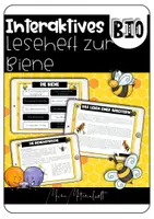 Vorschau - Text - Interaktive Lesekartei zur Honigbiene - Deckblatt