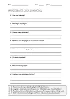 Vorschau - Arbeitsblätter - AB mit Fragen zum Thema "Singvögel" + Lösungsblatt + Infografik - Deckblatt