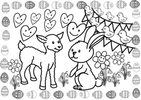 Vorschau - Mal- und Bastelvorlagen - Happy Easter - Frohe Ostern, lustige Ausmalbilder/Osterkarten - Seite 3
