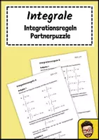 Vorschau - Arbeitsblätter - Partnerpuzzle zu Integrationsregeln - Deckblatt