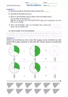 Vorschau - Arbeitsblätter - Addition von Brüchen Einstieg - Deckblatt