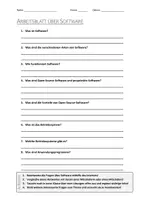 Vorschau - Arbeitsblätter - AB mit Fragen zum Thema "Software" + Lösungsblatt + Infografik - Deckblatt