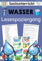 Vorschau - Arbeitsblätter - Wasser | Lesespaziergang - Deckblatt