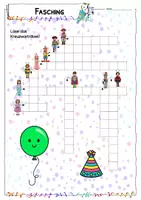 Vorschau - Arbeitsblätter - Fasching - Kreuzworträtsel und Wörtersuche - GRATIS - Seite 3