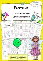 Vorschau - Arbeitsblätter - Materialpaket - Fasching - Material für den Deutschunterricht - Klassen 1-2 - bunt und schwarz-weiß - Seite 1