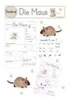 Vorschau - Arbeitsblätter - Steckbrief zur Maus mit Lösungshilfe und Lösungsblatt - Deckblatt