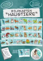 Vorschau - Stationenlernen - Bildkarten Flashcards "Haustiere" (auch zum selbst beschriften!) - Deckblatt